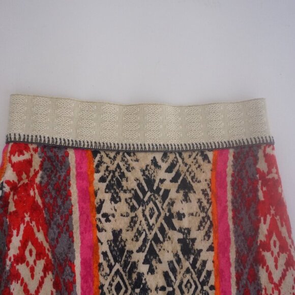 Vanessa Virginia By Anthropology Multicolor Fair Isle Maxi Boho Skirt XS - Picture 9 of 12